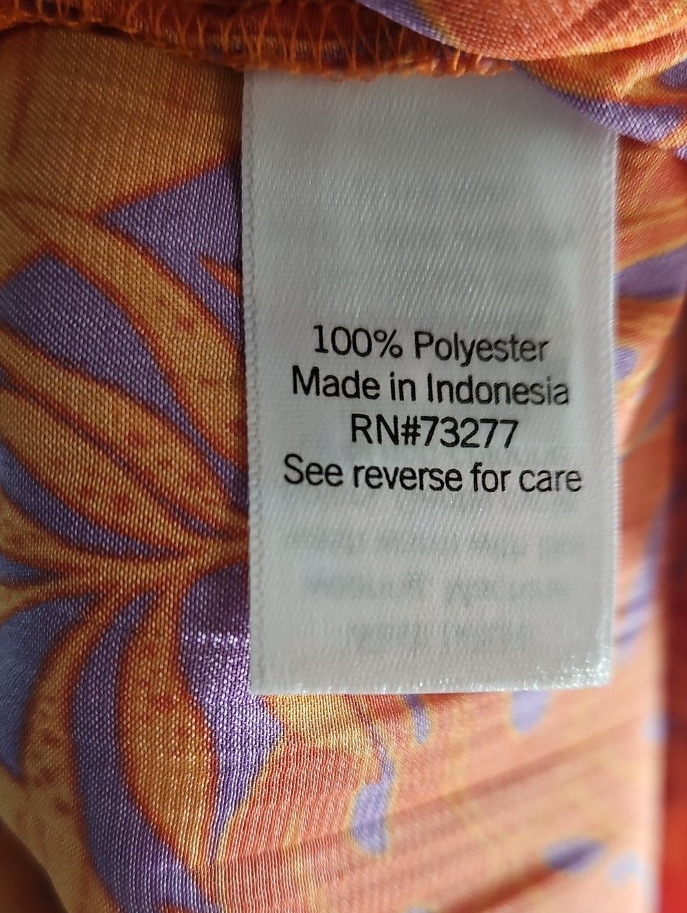Nine West Orange and Purple Printed Summer Dress, NWT, Sz M - Picture 8 of 8